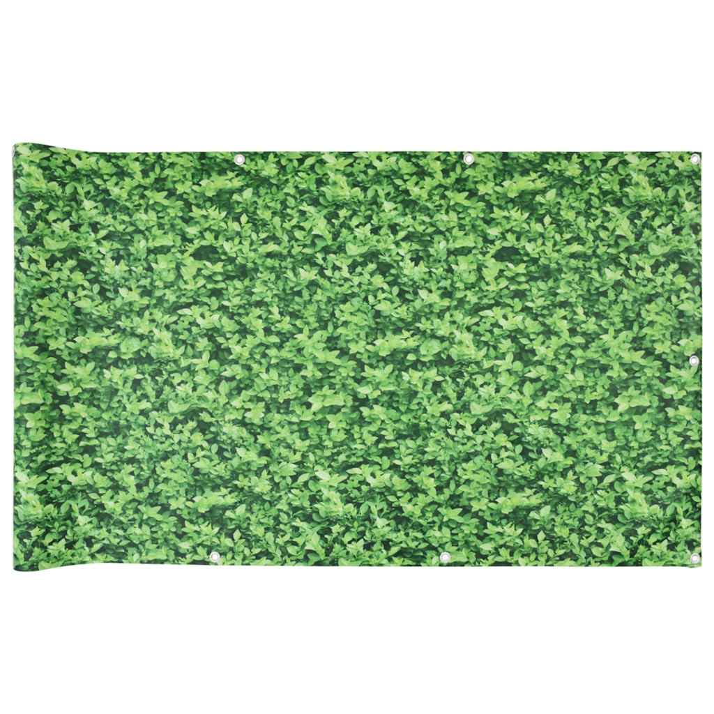 Vidaxl balkonscherm plantpatroon 400x75 cm pvc groen