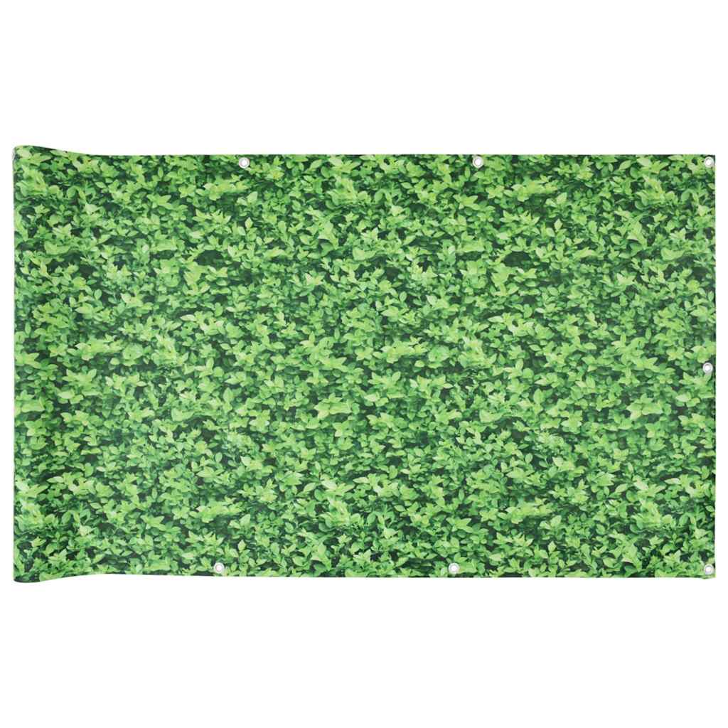 Vidaxl balkonscherm plantpatroon 600x75 cm pvc groen