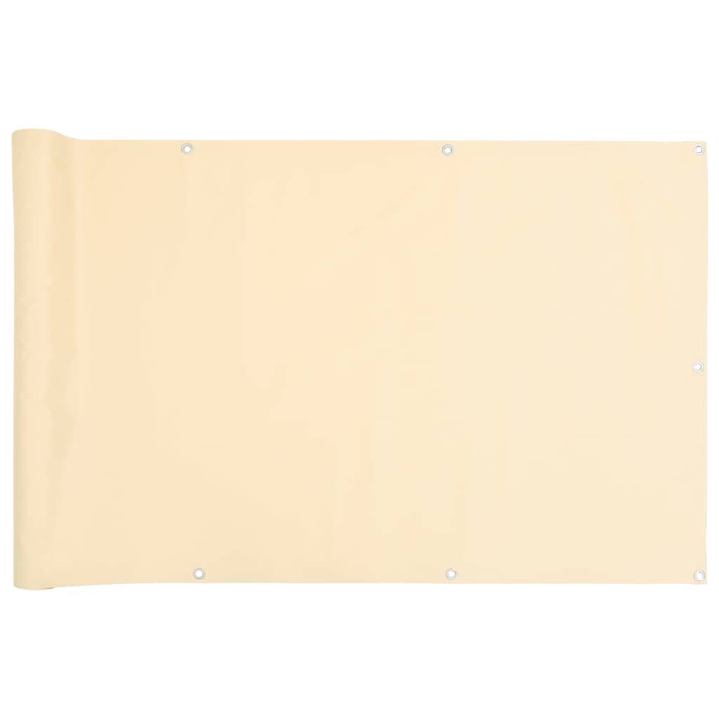 Vidaxl balkonscherm 700x120 cm pvc crèmekleurig