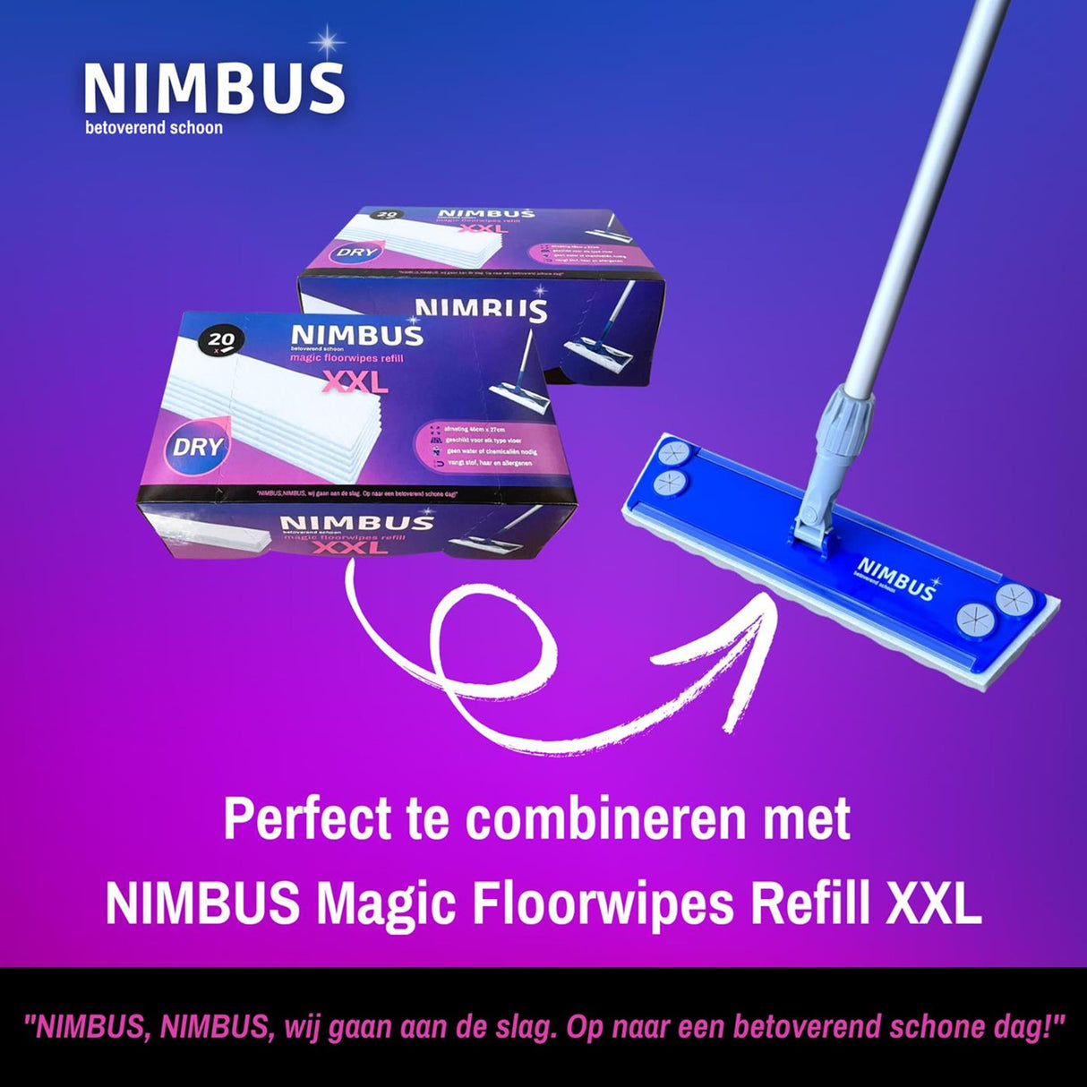Nimbus magic floor sweeper xxl alu steel