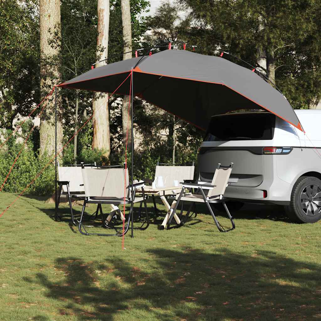 Vidaxl autotent waterdicht grijs en oranje