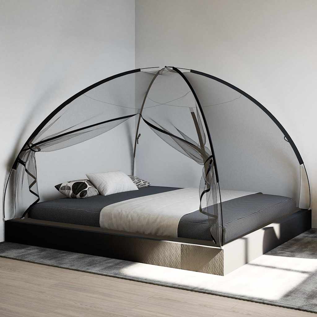 Vidaxl klamboe met deuren mongolia 220 gaas 200x180x135 cm zwart