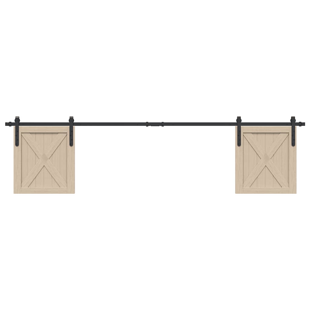 Vidaxl ophangset voor schuifdeur 213 cm koolstofstaal