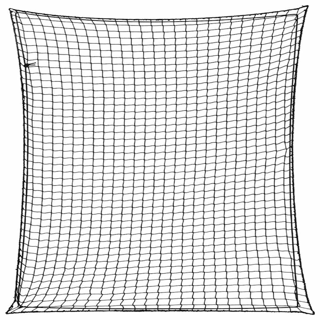 Vidaxl aanhangwagennet elastisch touw 3x3 m polypropeen zwart