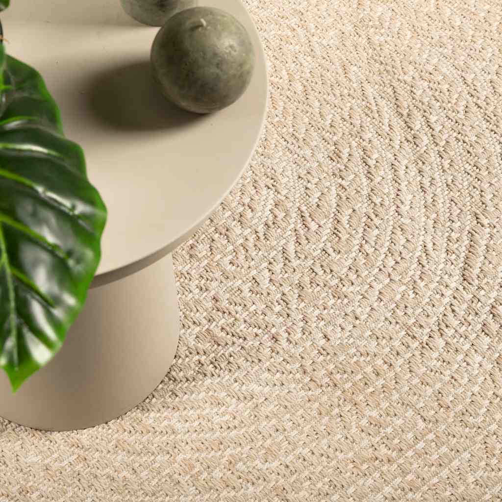 Vidaxl vloerkleed zizur beige binnen en buiten 120x170 cm jute look