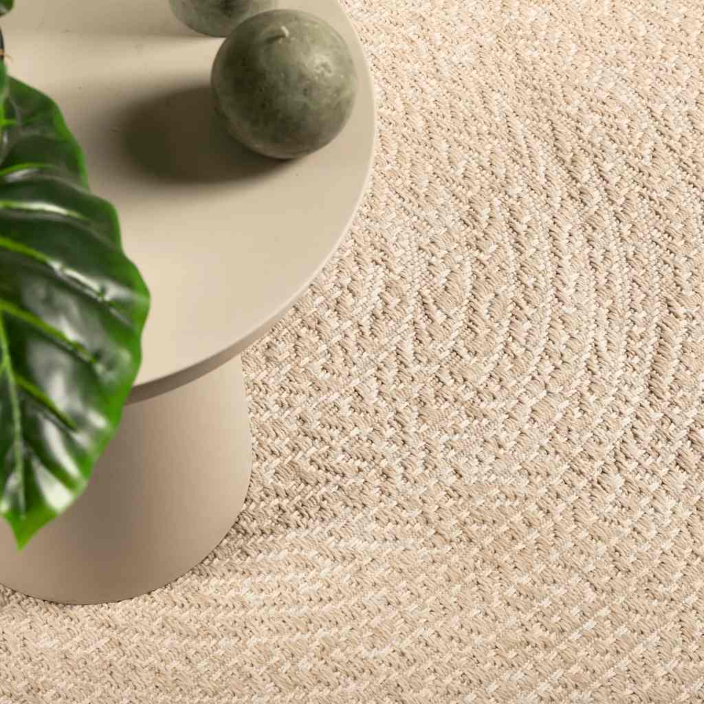Vidaxl vloerkleed zizur beige binnen en buiten 200x200 cm jute look
