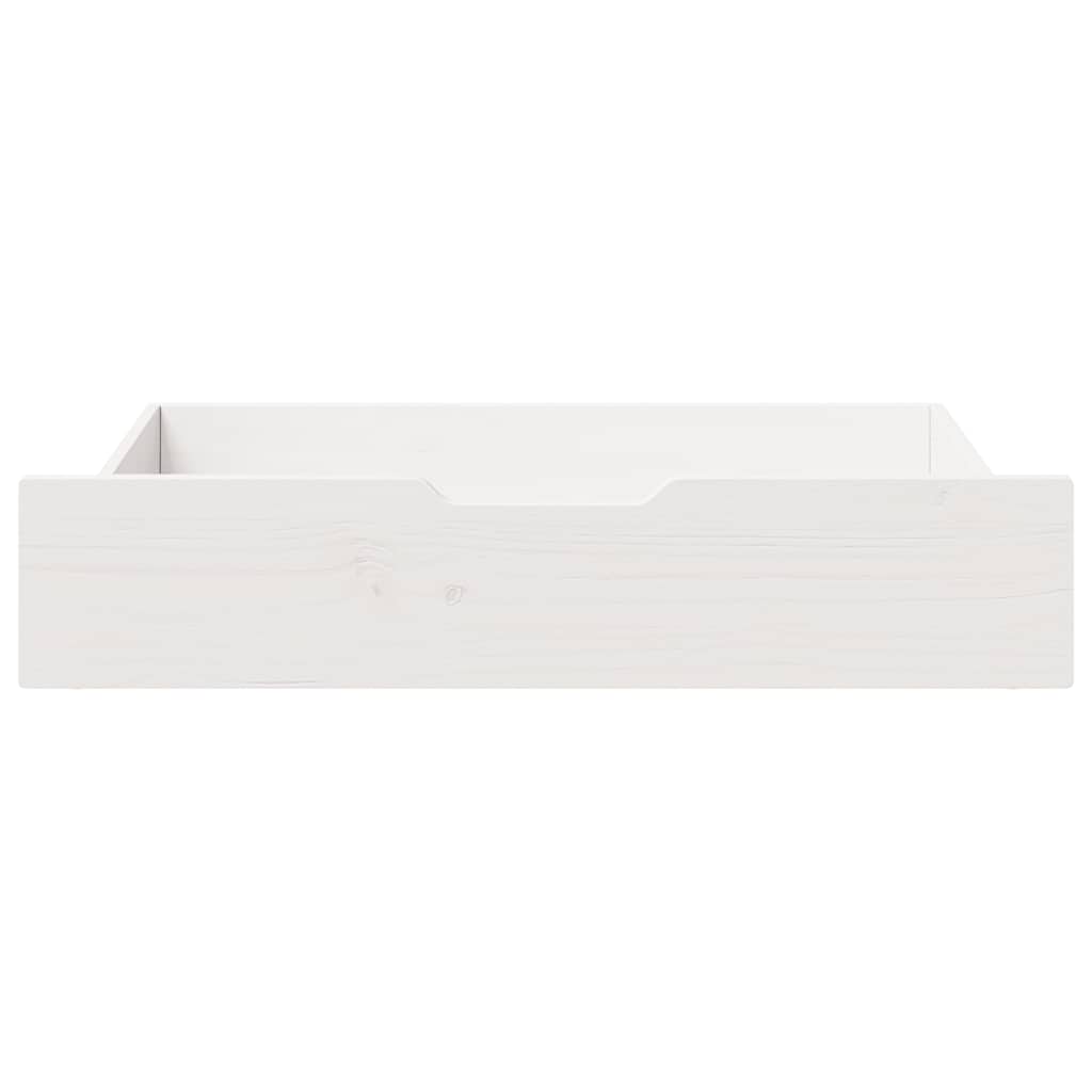 Vidaxl bedlades 2 st 85x55x17 cm massief grenenhout wit