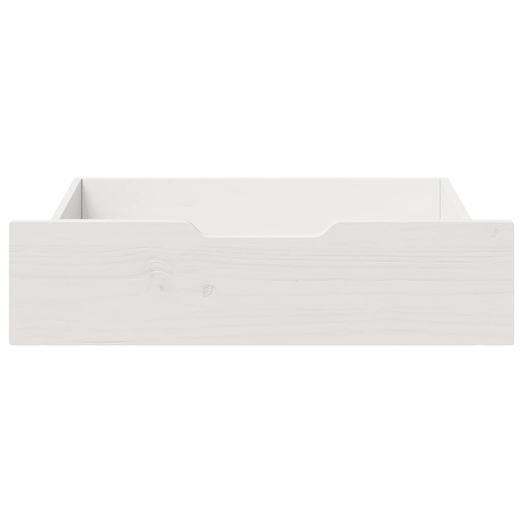 Vidaxl bedlades 2 st 75x55x17 cm massief grenenhout wit