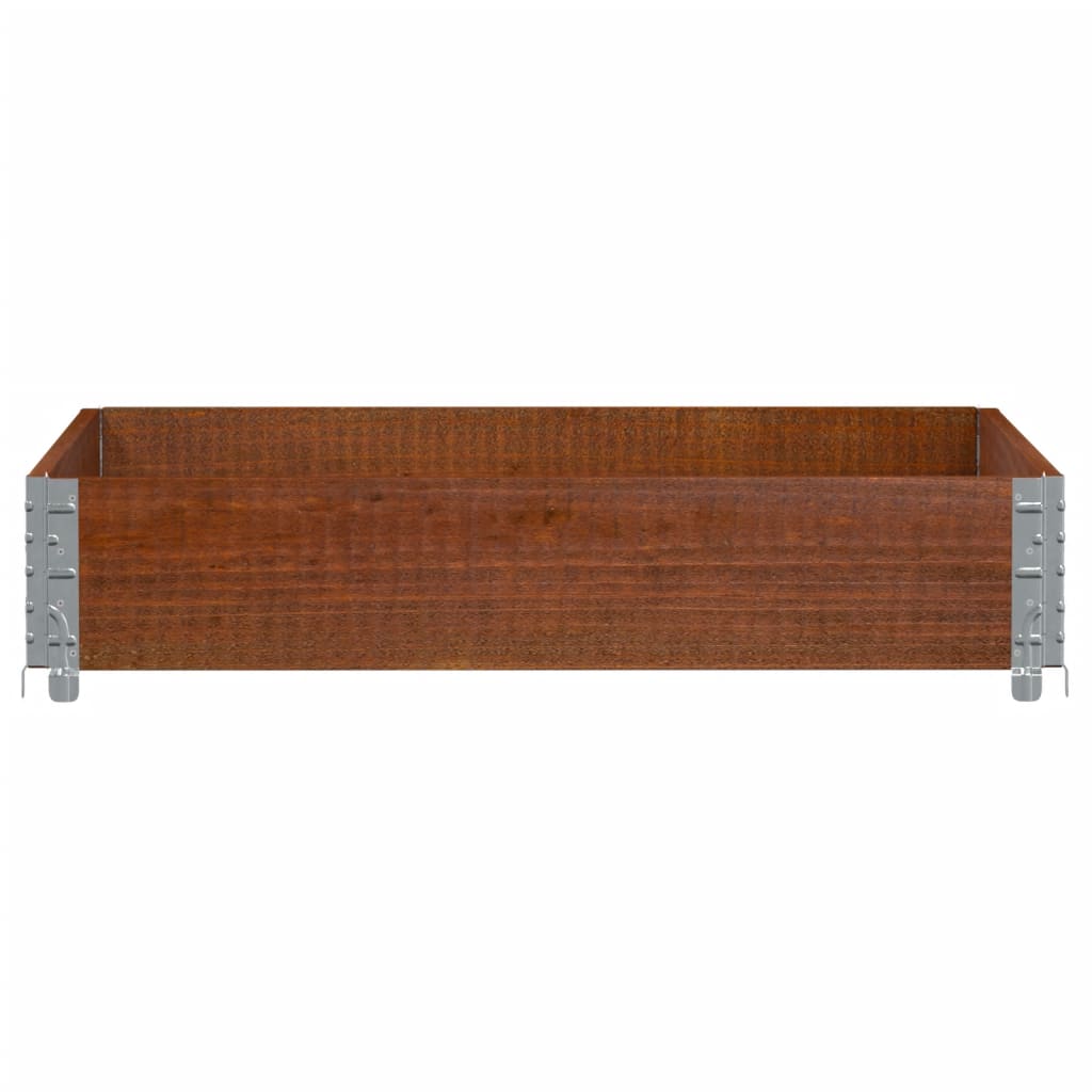 Vidaxl palletopzetrand 100x100 cm massief grenenhout bruin