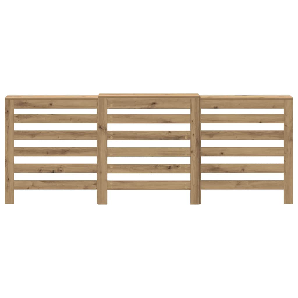 Vidaxl radiatorombouw 205x21,5x83,5 cm bewerkt hout artisanaal eiken