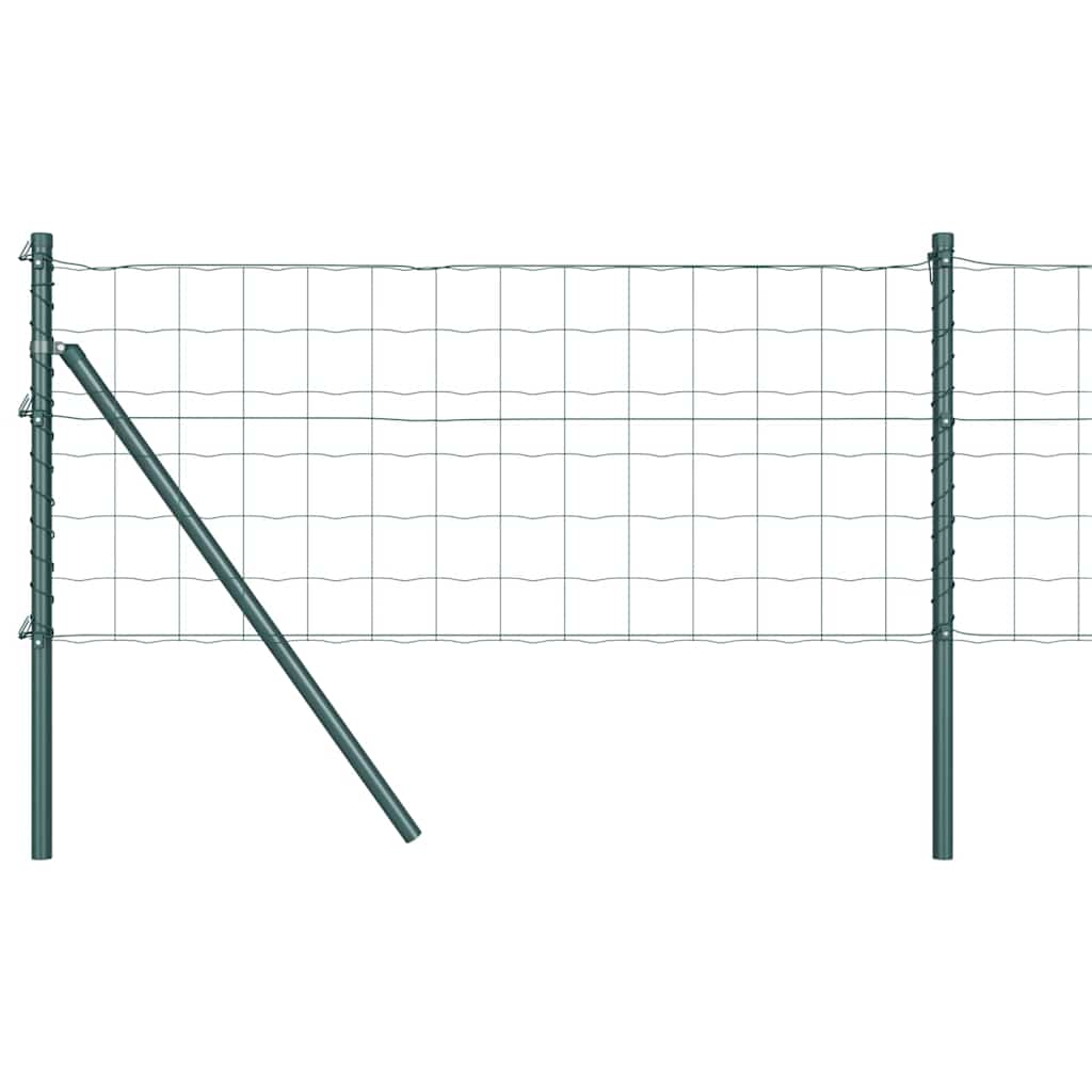 Vidaxl hek met paal groen 0,8 x 10 m staal