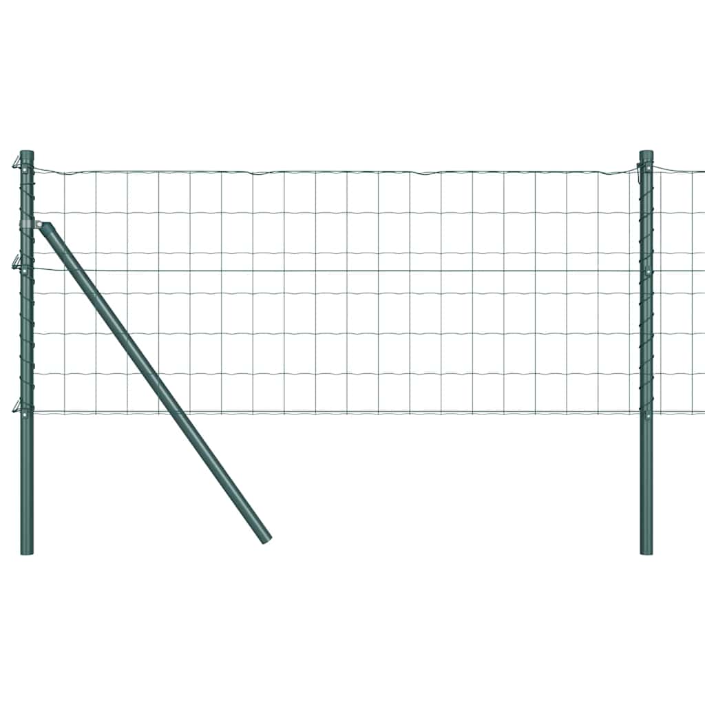 Vidaxl hek met paal groen 0,6 x 25 m staal en pvc
