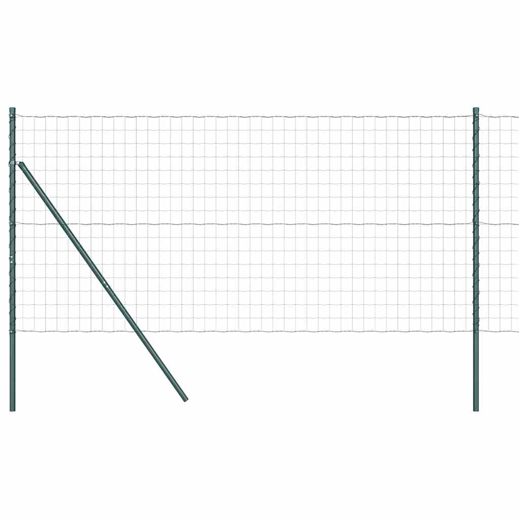 Vidaxl hek met paal groen 1 x 10 m staal