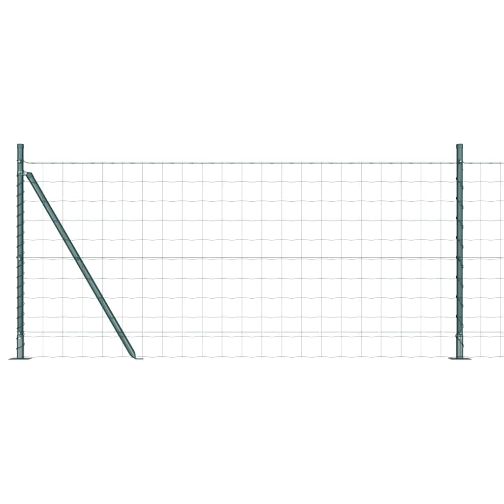 Vidaxl hek met paal groen 0,8 x 10 m staal