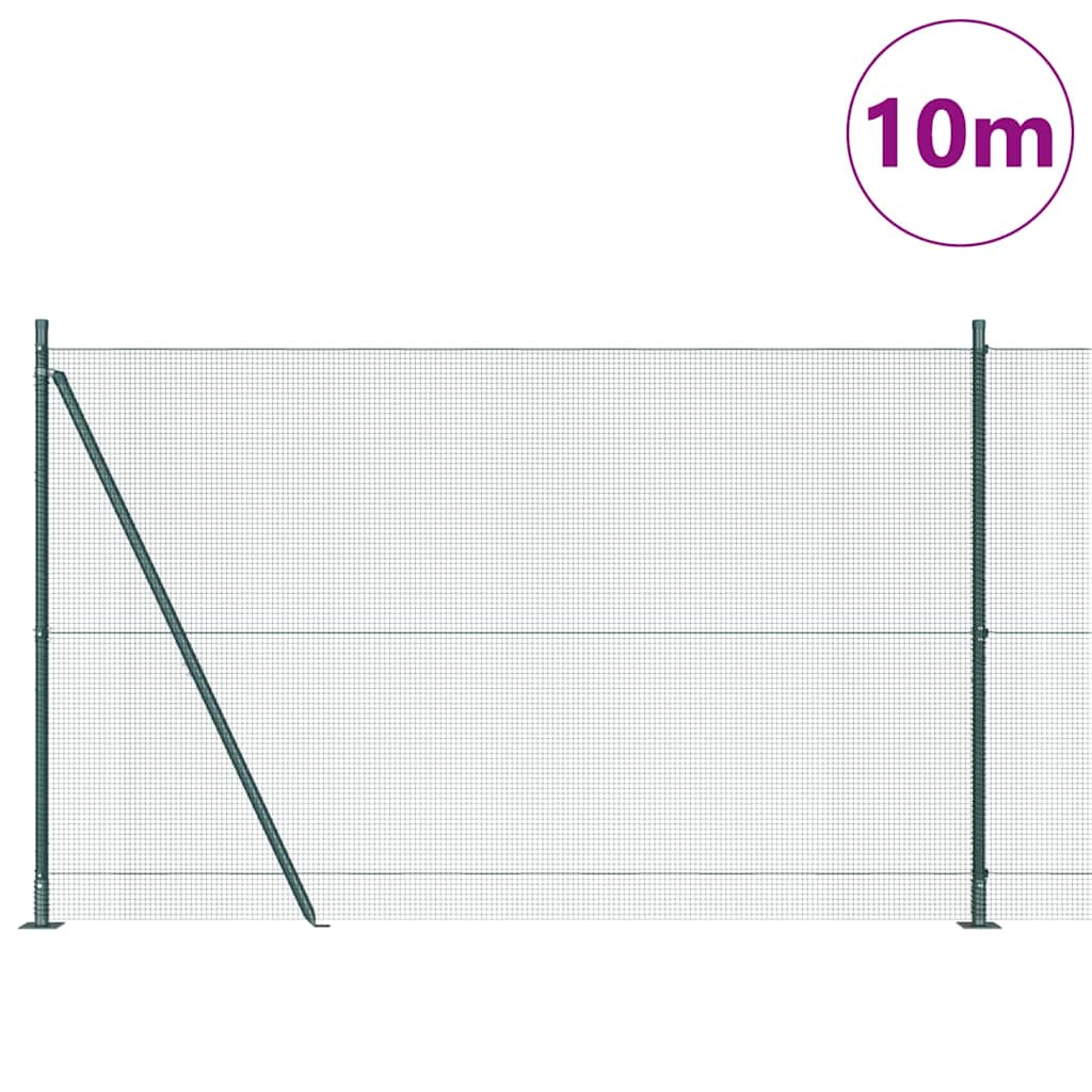 Vidaxl afrasteringspaal groen 10 x 1,6 m (12 x 12 mm gaas)
