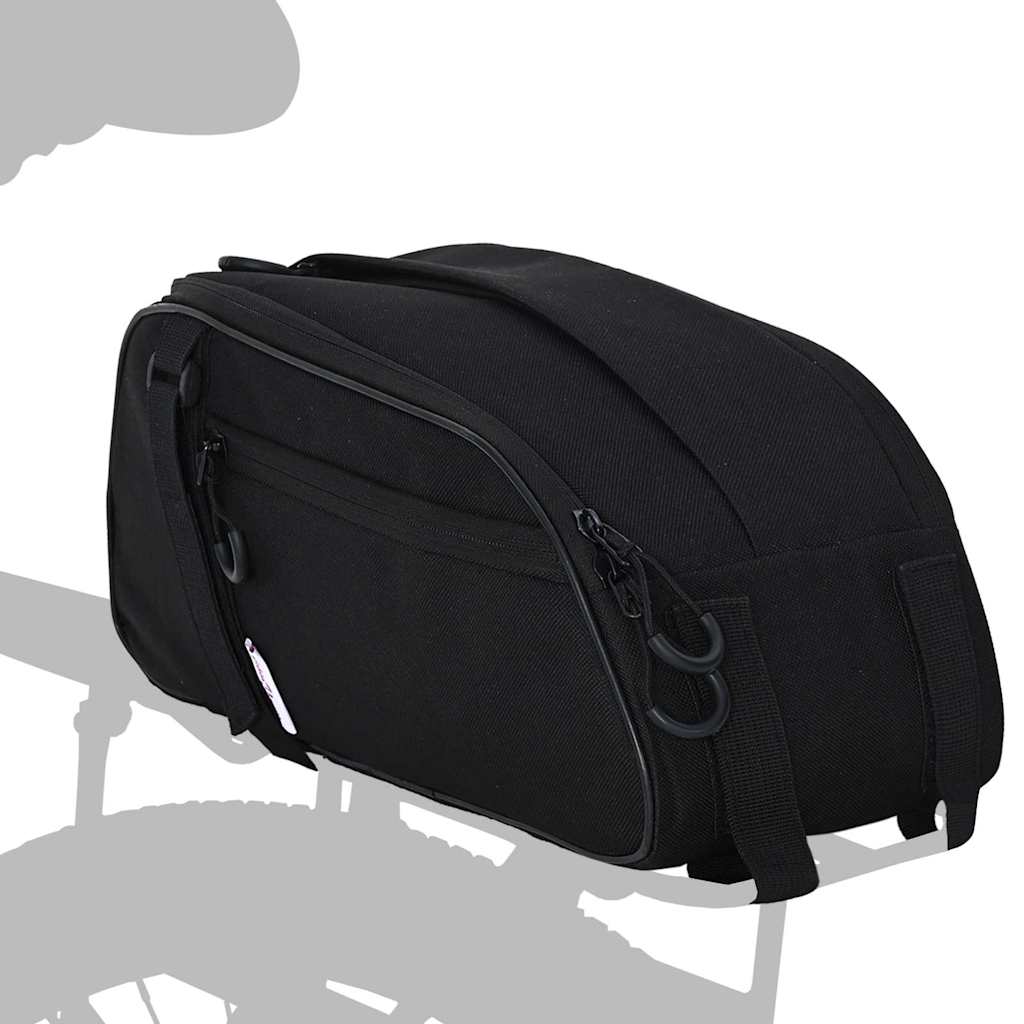 Vidaxl fietstas zwart 38 x 16 x 16 cm polyester