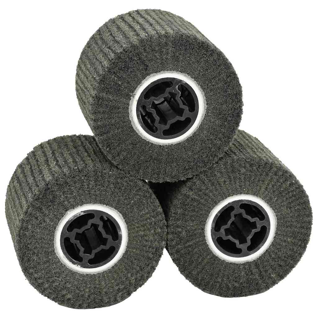 Vidaxl schuurrollen 3 pcs zwart 12 x 12 x 10 cm synthetische vezel