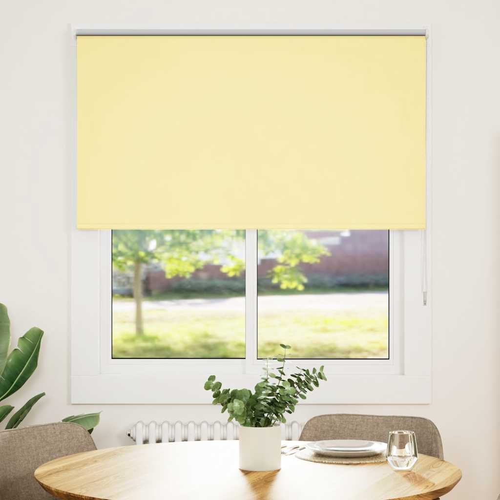Vidaxl rolgordijn verduisterend 120x150 cm stofbreedte 116,6 cm geel