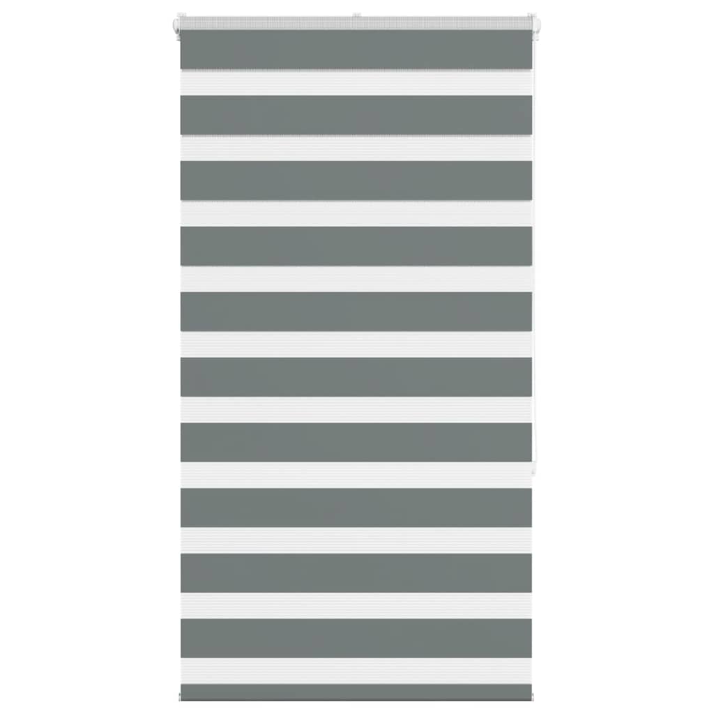 Vidaxl zebra rolgordijn 80x150 cm stofbreedte 75,9 cm donkergrijs