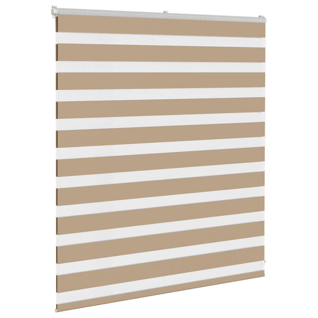 Vidaxl zebra blind 125x100 cm stofbreedte 120,9 cm polyester zandbruin