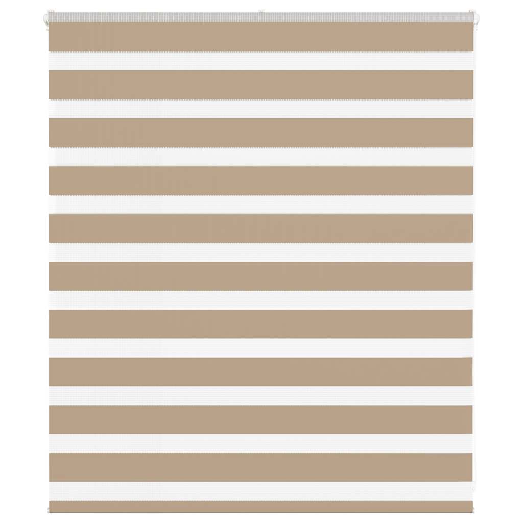 Vidaxl zebra blind 135x100 cm stofbreedte 130,9 cm polyester zandbruin