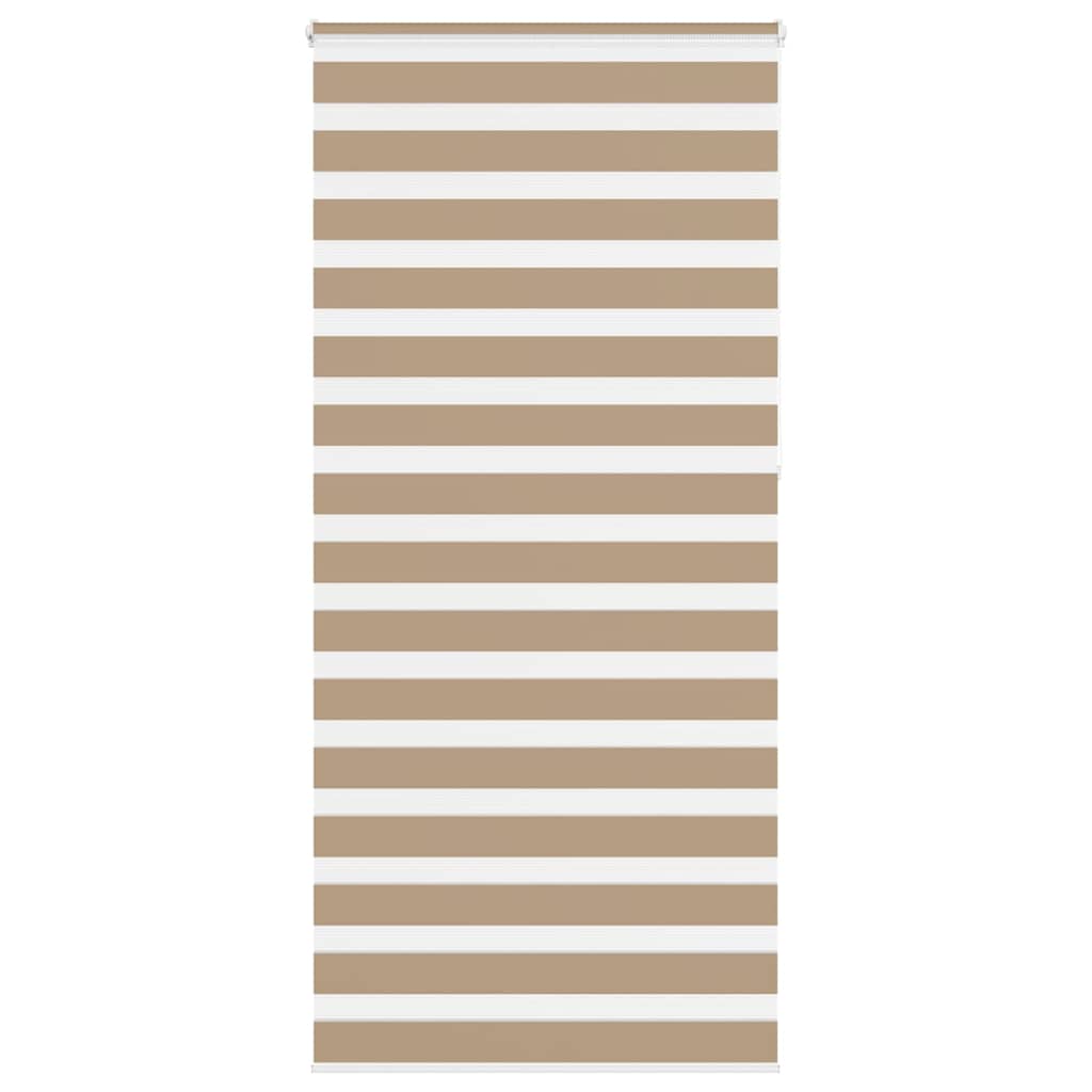 Vidaxl zebra blind 100x230 cm stofbreedte 95,9 cm polyester zandbruin