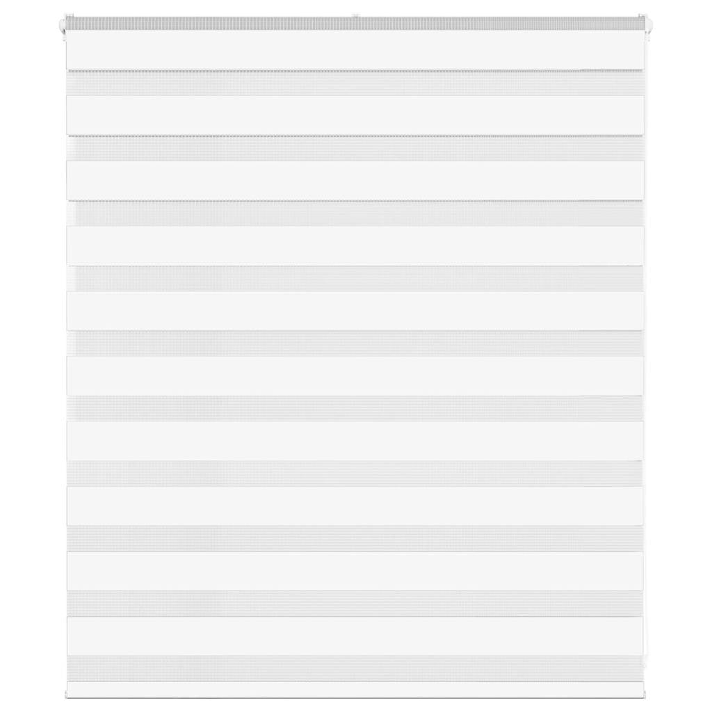 Vidaxl zebra blind 125x100 cm stofbreedte 120,9 cm polyester wit