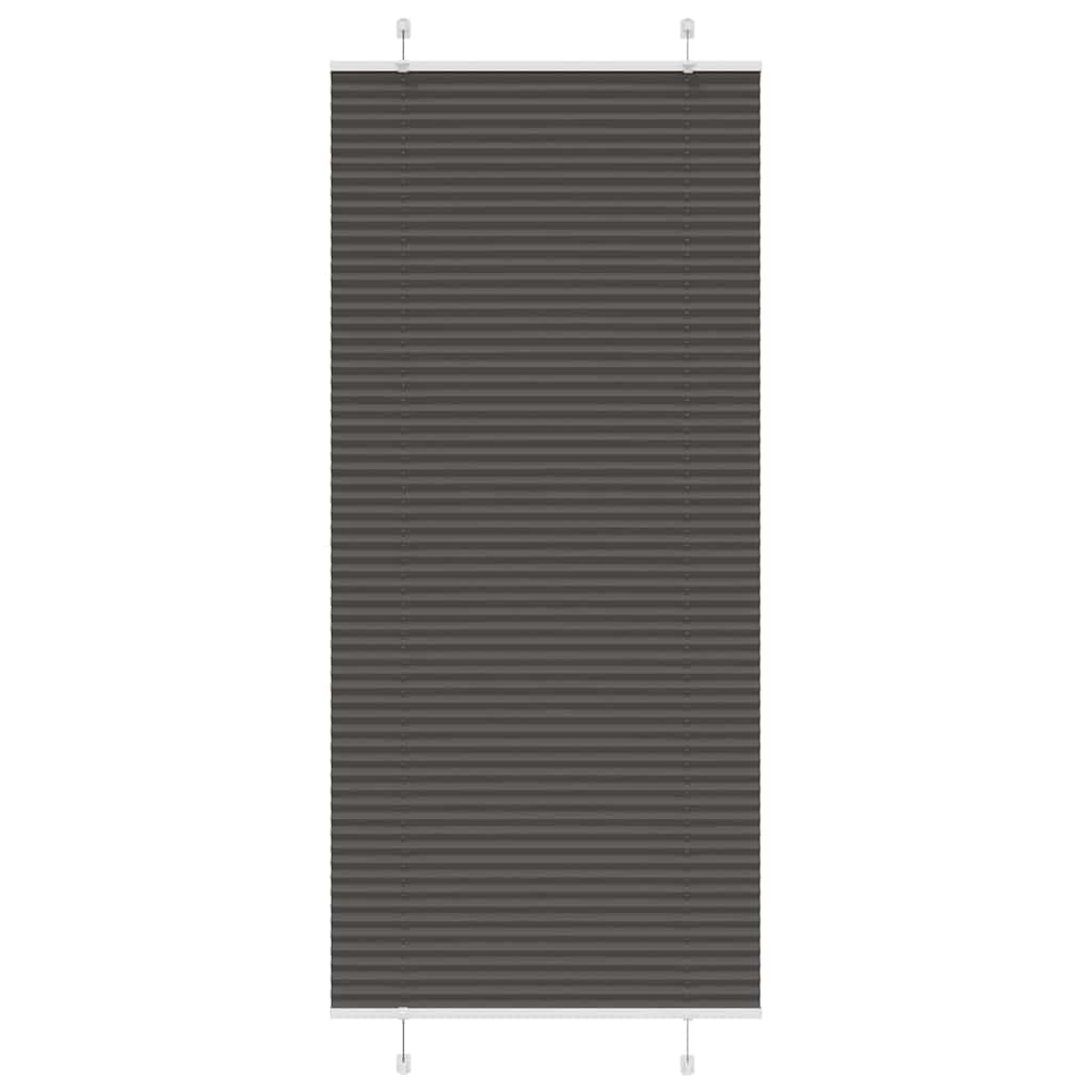 Vidaxl plissé rolgordijn 85x200 cm stofbreedte 84,4 cm polyester zwart