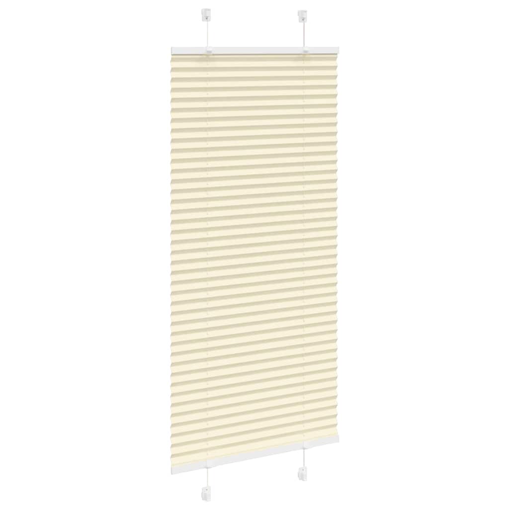 Vidaxl plissé rolgordijn 55x100 cm stofbreedte 54,4 cm polyester crème