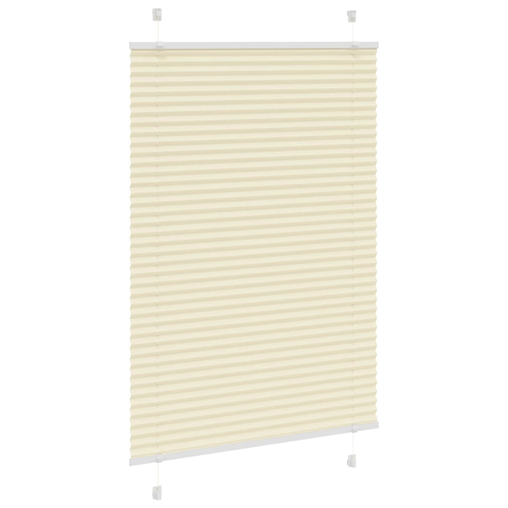 Vidaxl plissé rolgordijn 85x100 cm stofbreedte 84,4 cm polyester crème