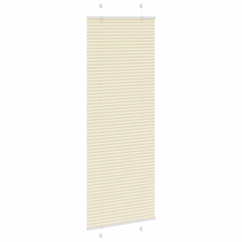 Vidaxl plissé rolgordijn 75x200 cm stofbreedte 74,4 cm polyester crème