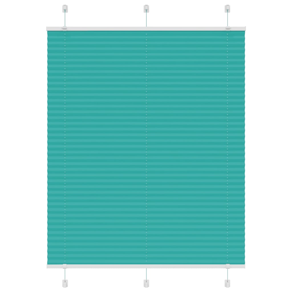 Vidaxl plissé rolgordijn 110x100 cm stofbreedte 109,4cm petrol groen