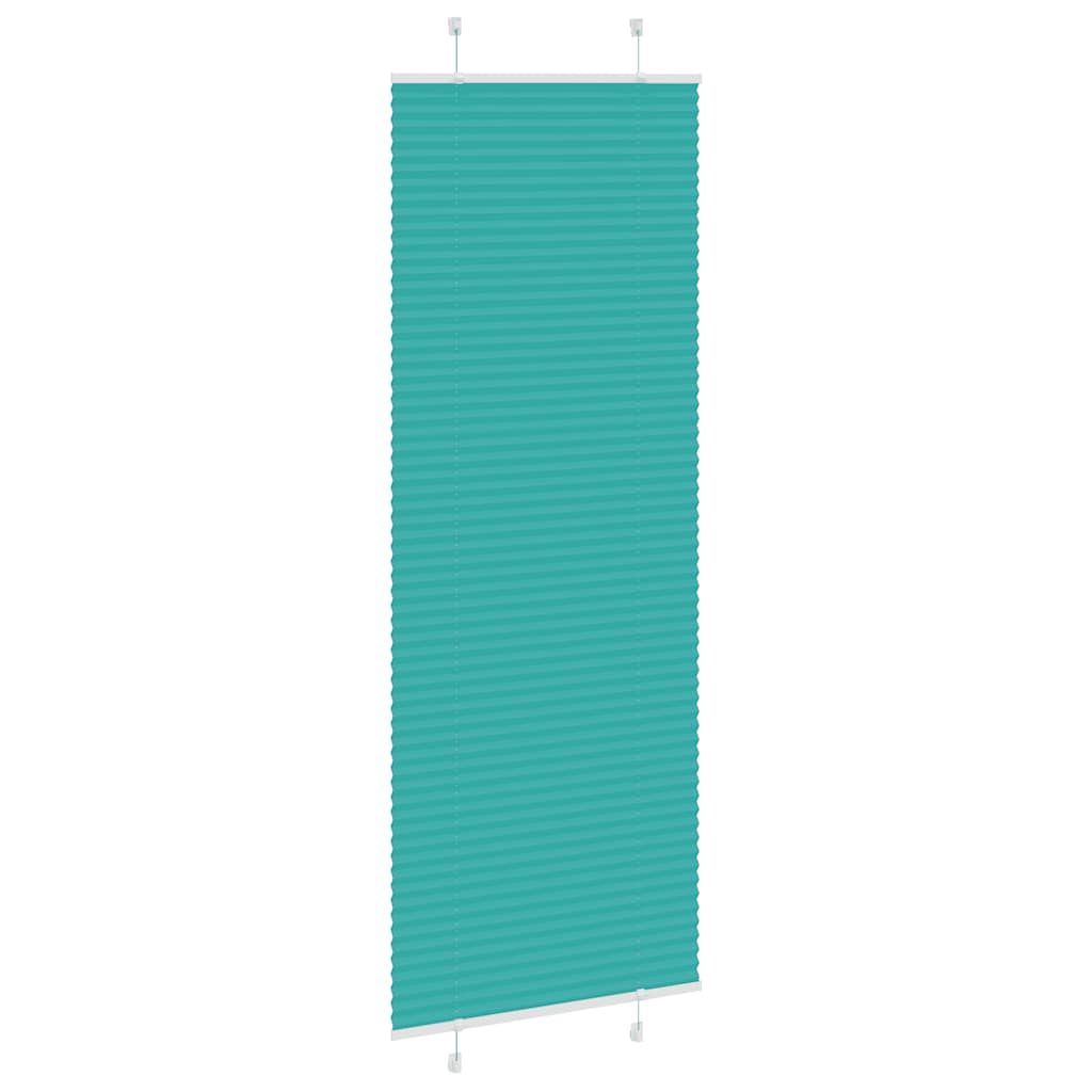 Vidaxl plissé rolgordijn 75x200 cm stofbreedte 74,4 cm petrol groen