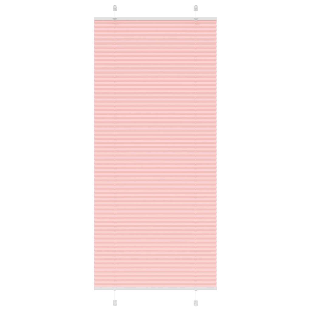 Vidaxl plissé rolgordijn 90x200 cm stofbreedte 89,4 cm polyester roze
