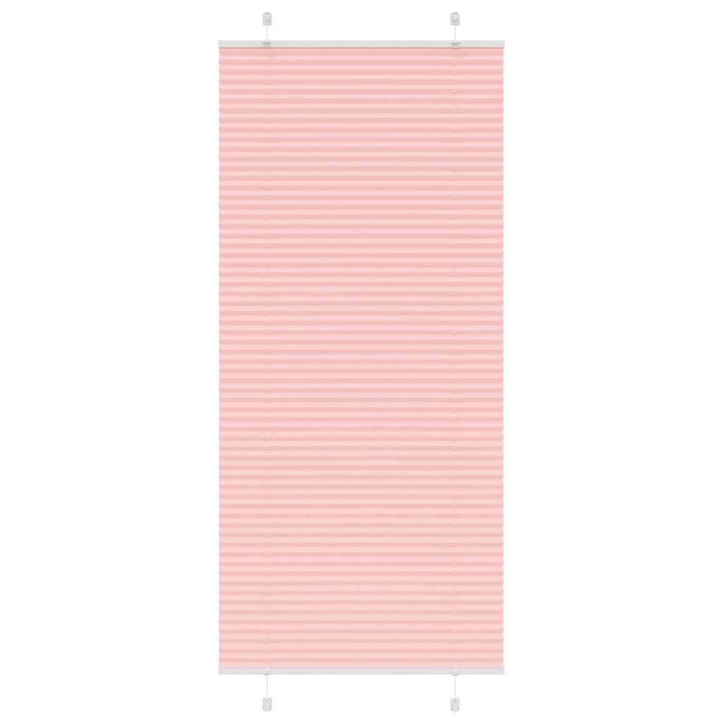 Vidaxl plissé rolgordijn 100x200 cm stofbreedte 99,4cm polyester roze