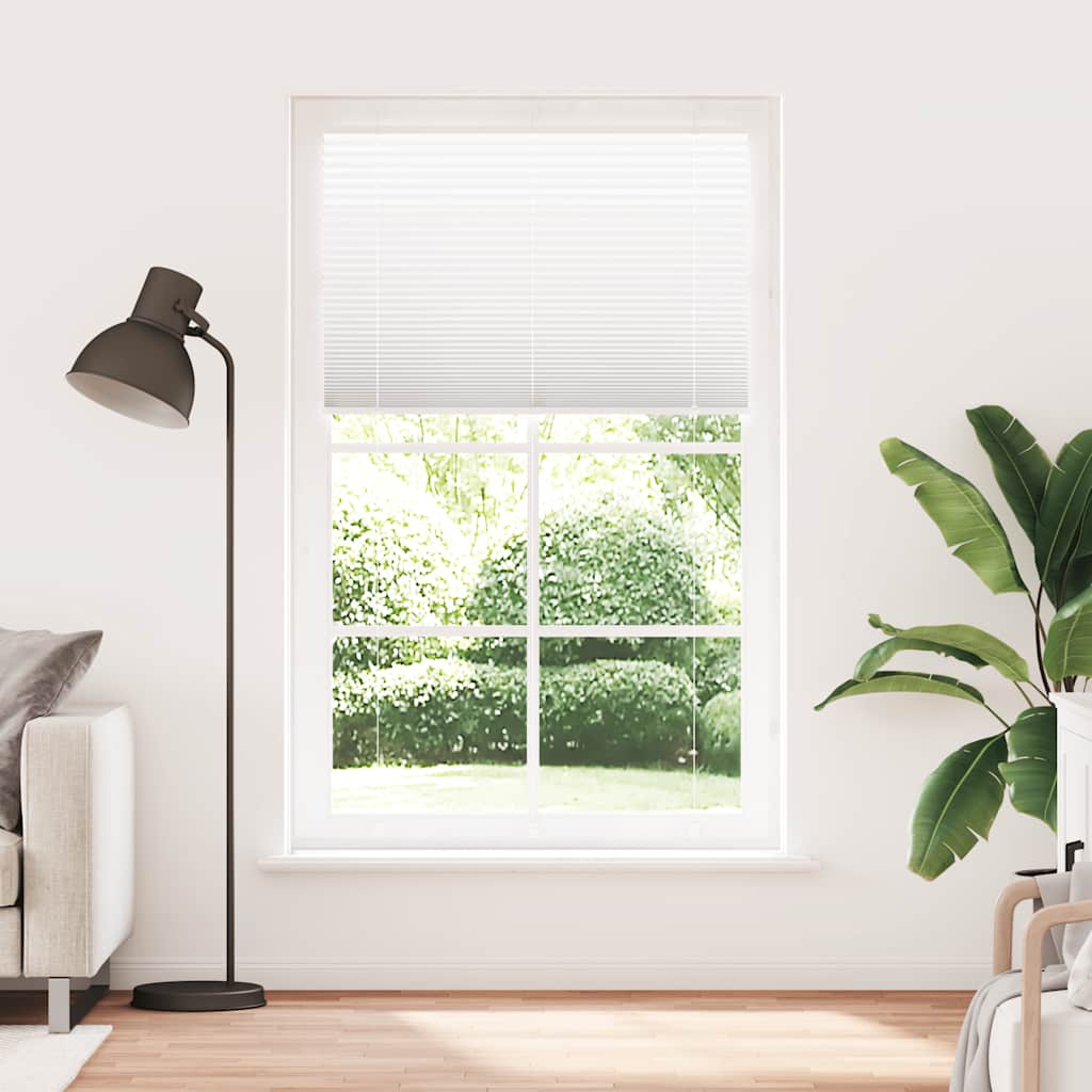 Vidaxl plissé rolgordijn 120x200 cm stofbreedte 119,4cm polyester wit