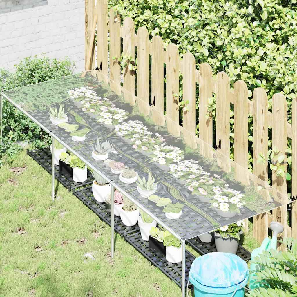 Vidaxl plantenafdekking met zeilringen 1x3 m pvc