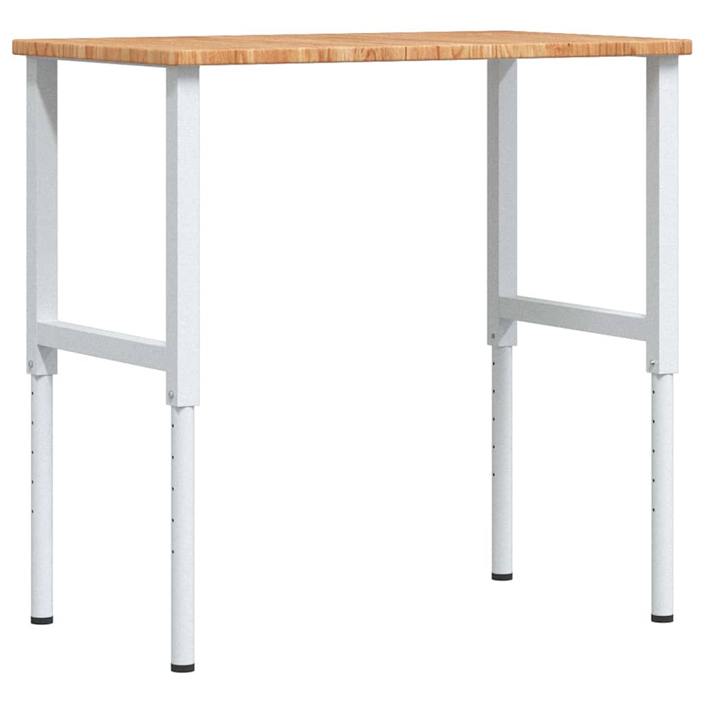Vidaxl werkbank rechthoek 100x60x(71,5-98) cm eikenhout lichtbruin