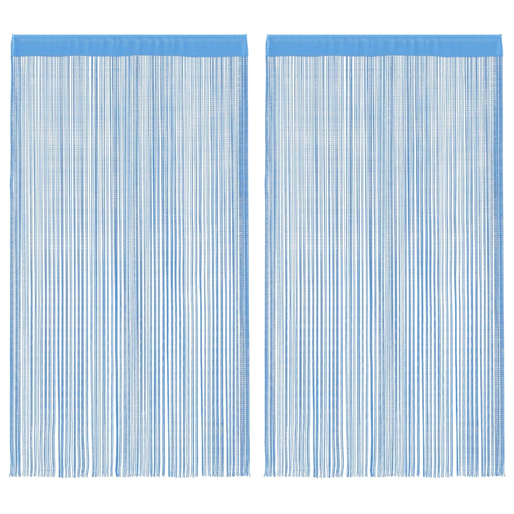 Vidaxl koordgordijnen 2 st 100x250 cm lichtblauw