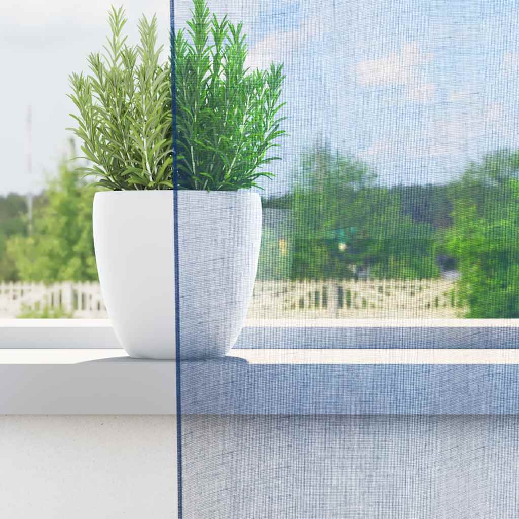 Vidaxl gordijnen voile met lussen 2 st 140x245 cm koningsblauw