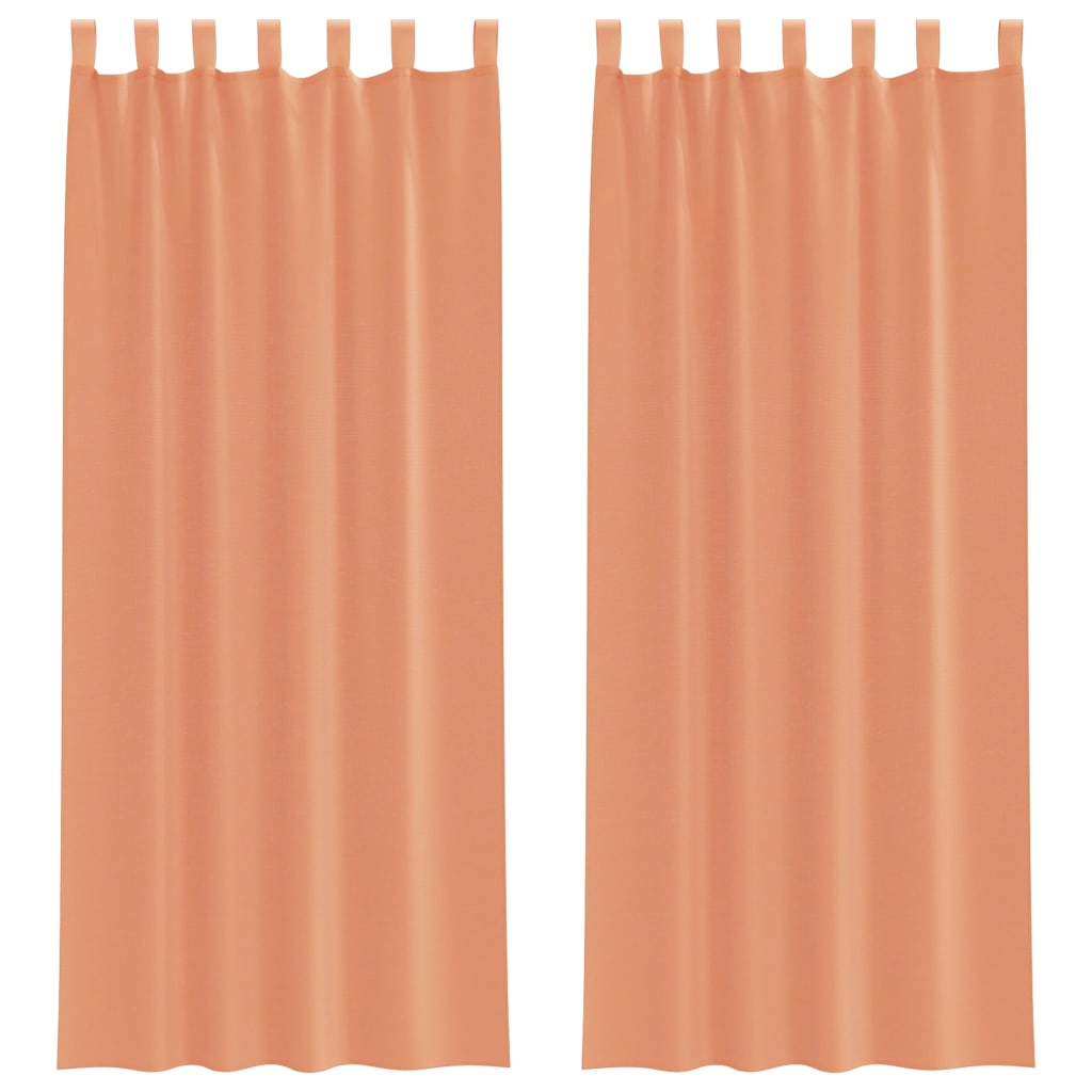Vidaxl gordijnen met lussen 2 st terracotta 140x260 cm