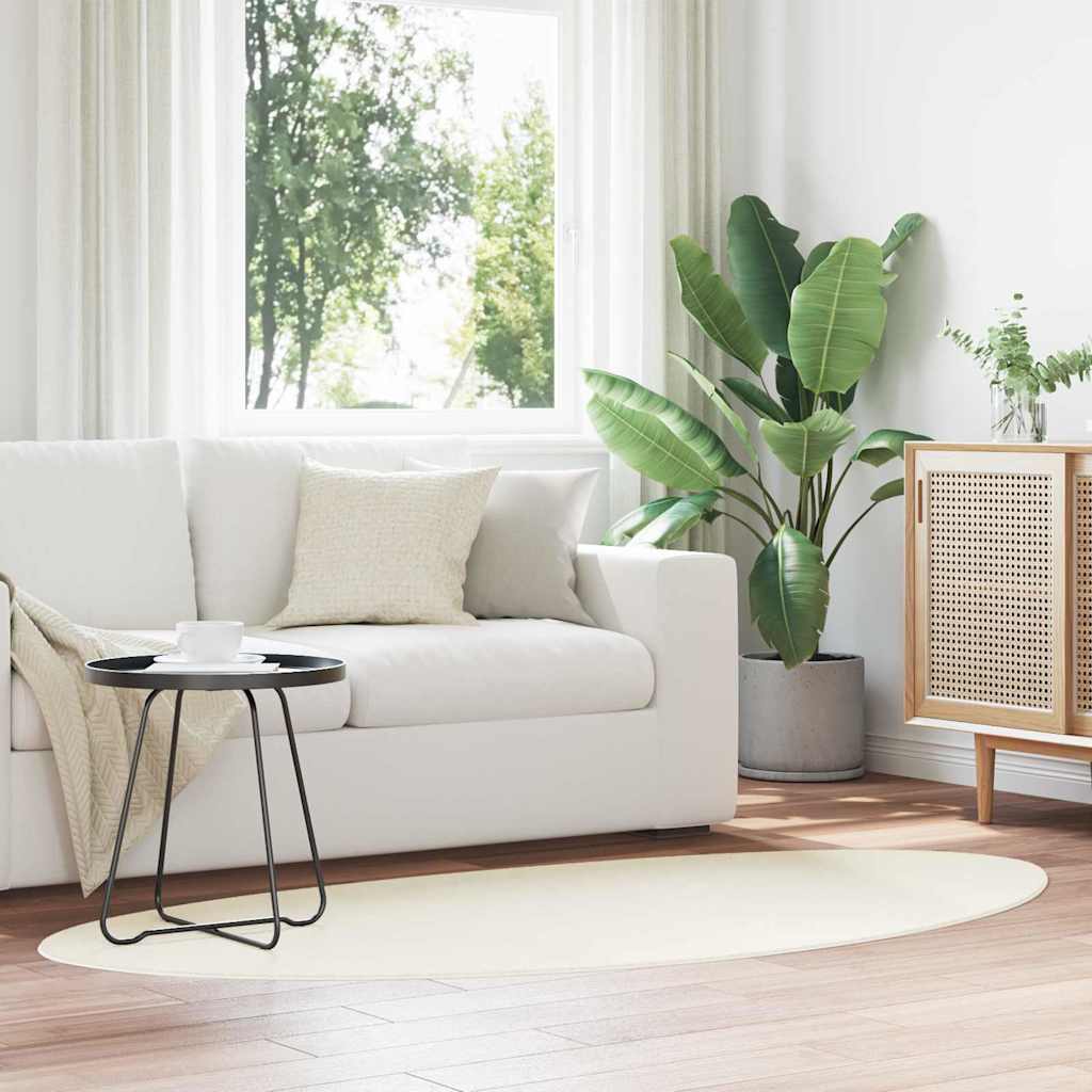 Vidaxl vloerkleden huarte crème 80 x 150 cm polyester
