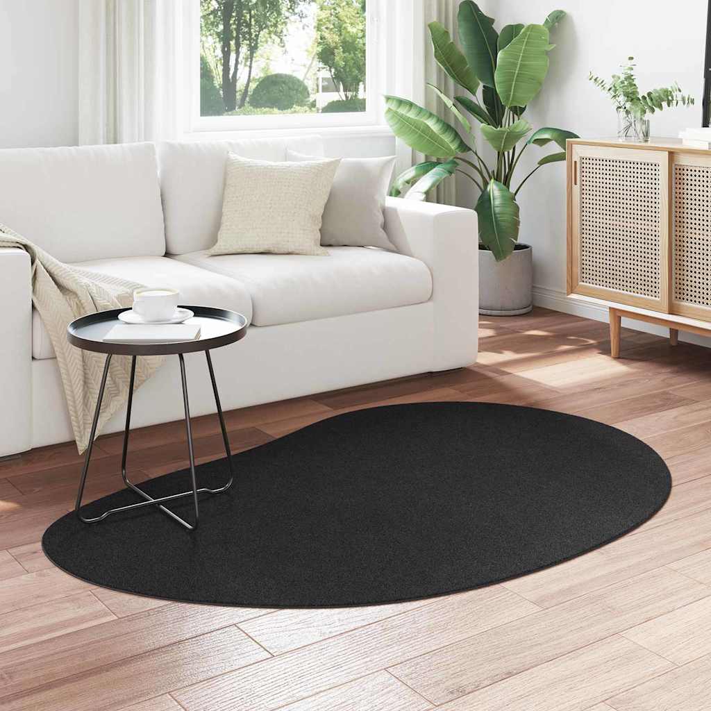 Vidaxl vloerkleden huarte zwart 120 x 170 cm polyester