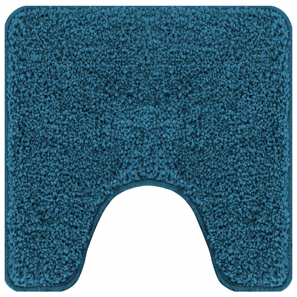 Vidaxl antislip badmat met toilet cut blauw 50 x 50 cm pp