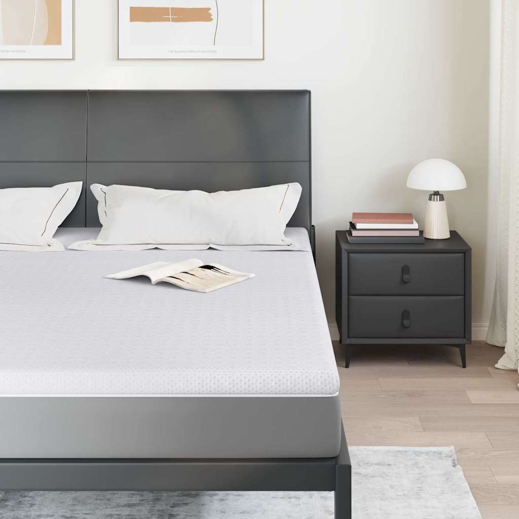 Vidaxl matrastopper wit 180 x 200 cm jacquard stof
