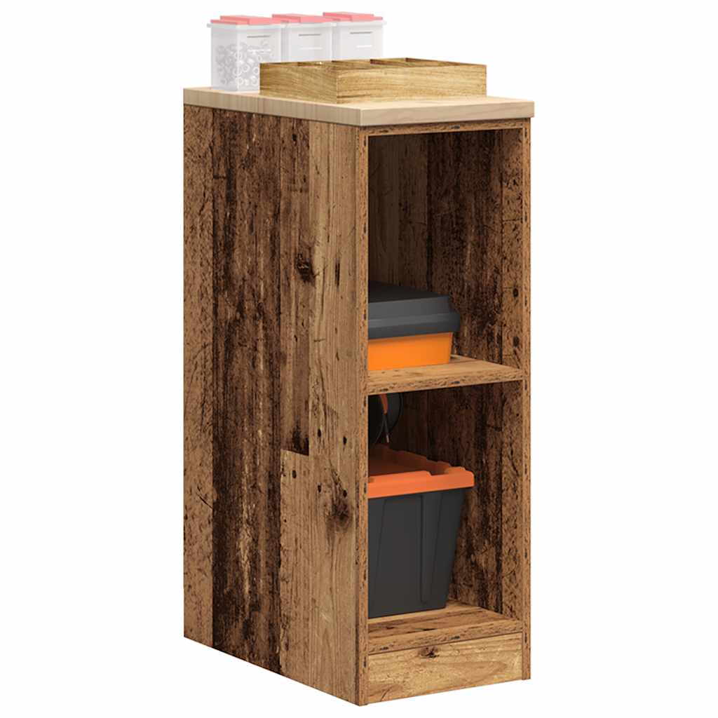 Vidaxl garagekast 30x51x85 cm massief grenenhout oud hout