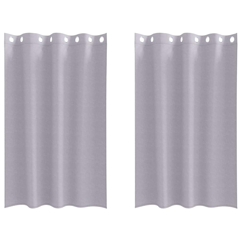 Vidaxl zwart-out gordijnen met ringen 2 pcs metaalgrijs 175 x 140 cm