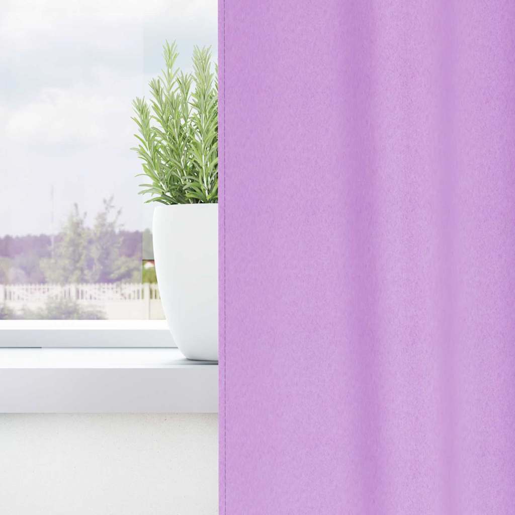 Vidaxl zwart-out gordijnen met ringen 2 pcs paars 260 x 140 cm