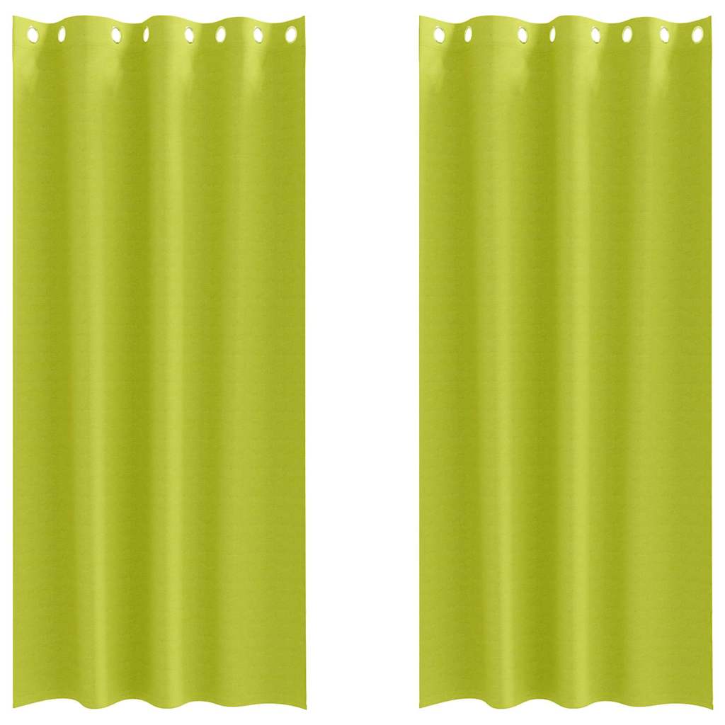 Vidaxl zwart-out gordijnen met ringen 2 pcs groen 225 x 140 cm