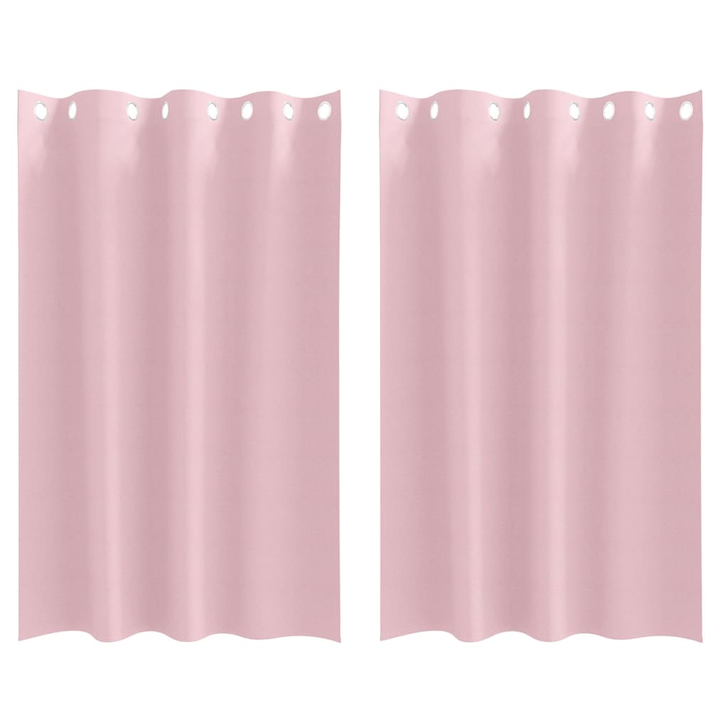 Vidaxl zwart-out gordijnen met ringen 2 pcs babyroze 175 x 140 cm